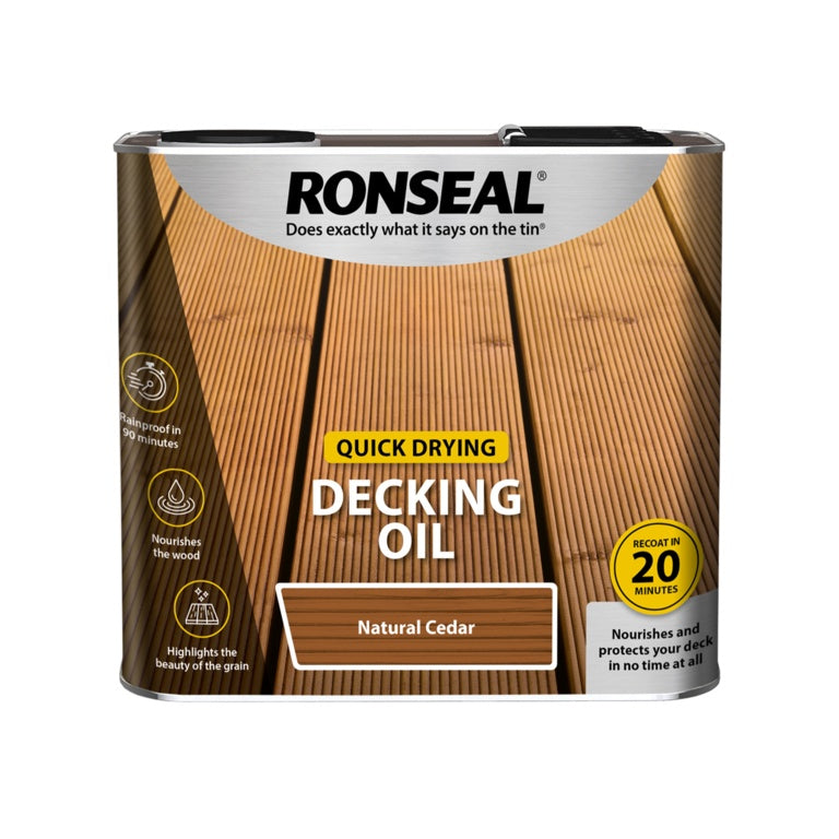 RONSEAL QUICK DRYING DECKING OIL NATURAL CEDAR 2.5LTR \\\KD33776