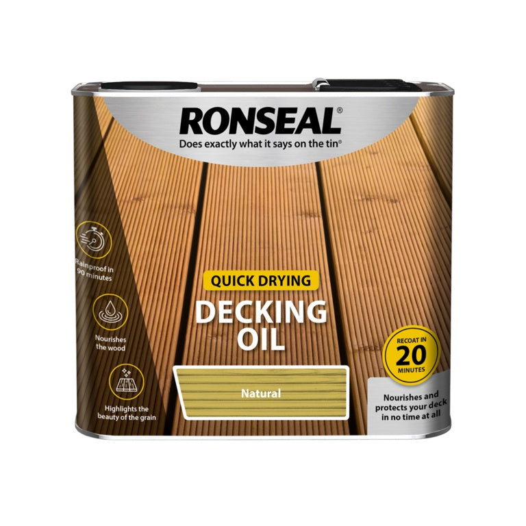RONSEAL QUICK DRYING DECKING OIL NATURAL 2.5LTR \\\KD33777