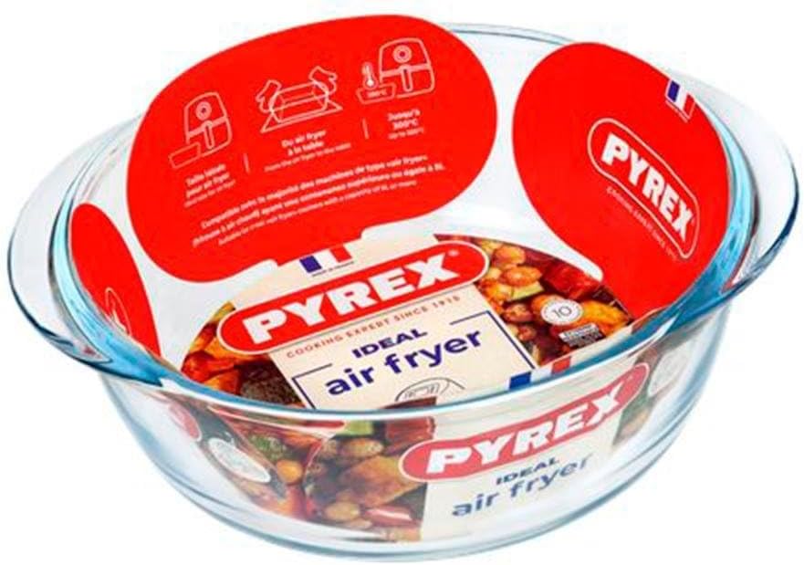 PYREX ROUND AIR FRYER ROASTER 1 LTR 20 X 18 X 7CM. 207B100 \\\KD33792