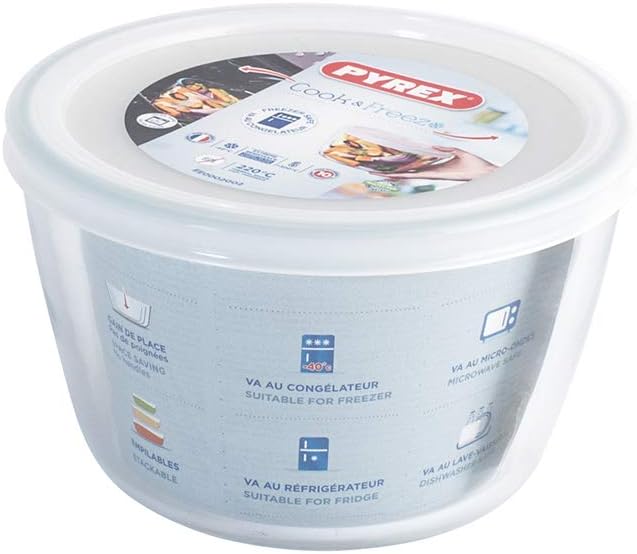 PYREX COOK & STORE ROUND STORAGE DISH 1.1 LTR 15 X 15 X 10CM \\\KD33797