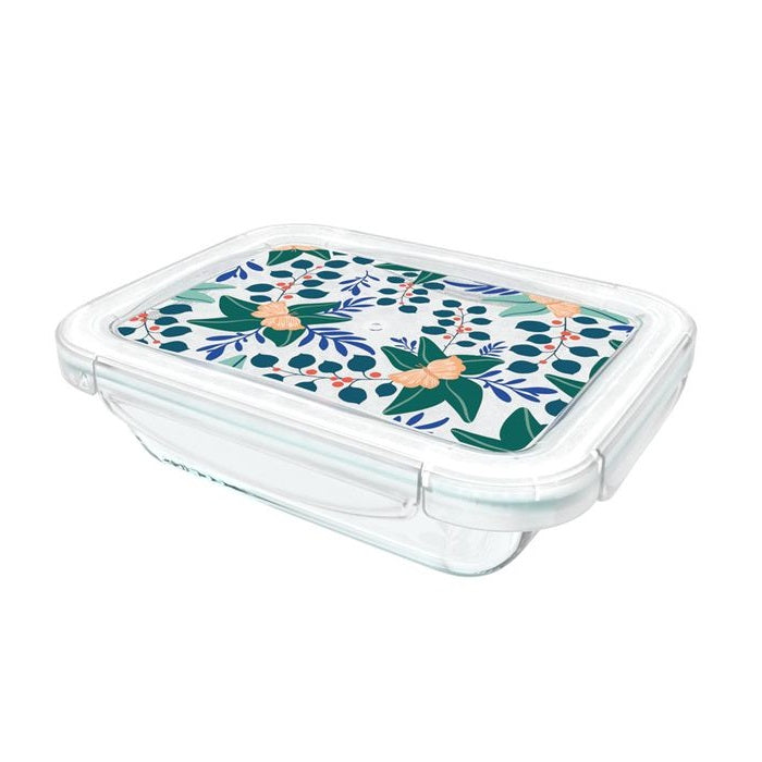 PYREX COOK & GO RECTANGULAR BUTTERFLY DESIGN LUNCHBOX 800 ML 20 X 15 X 5CM \\\KD33804