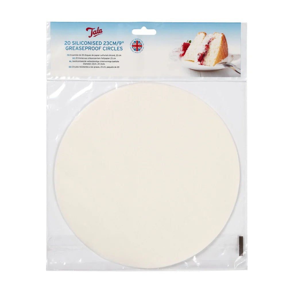 TALA SILICONISED GREASEPROOF CIRCLES 23CM 20/PK. 10A05223 \\\KD33828