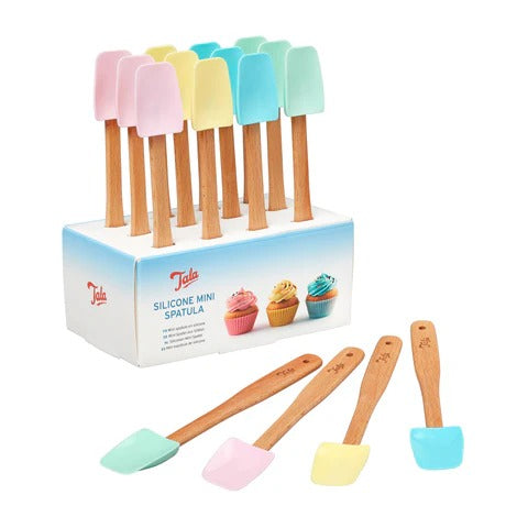 TALA ASORTED SILICONE MINI SPATULA WITH WOODEN HANDLE \\\KD33842