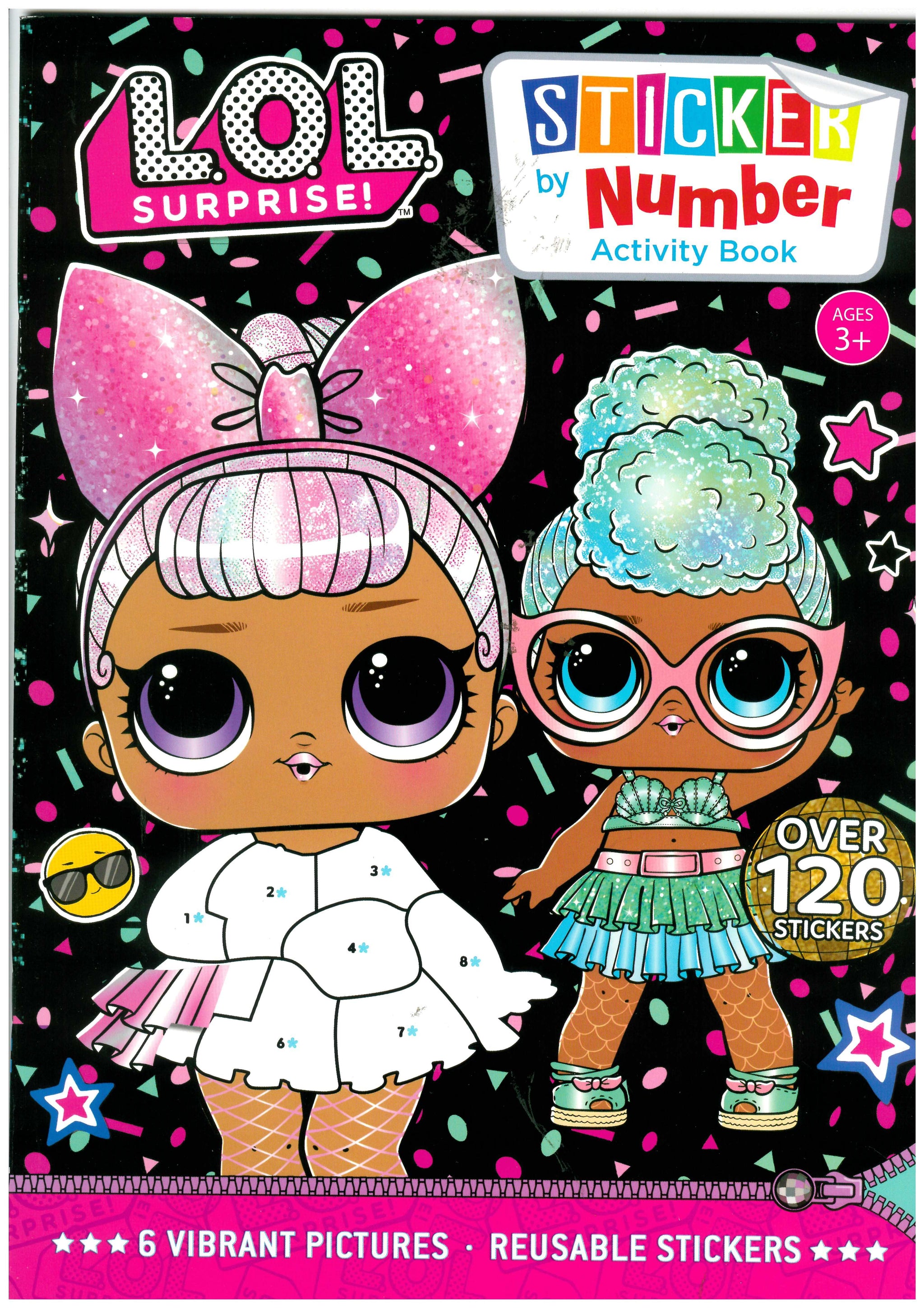 LOL SURPRISE STICKER BY NUMBER ACTIVITY BOOK \\\KD33861