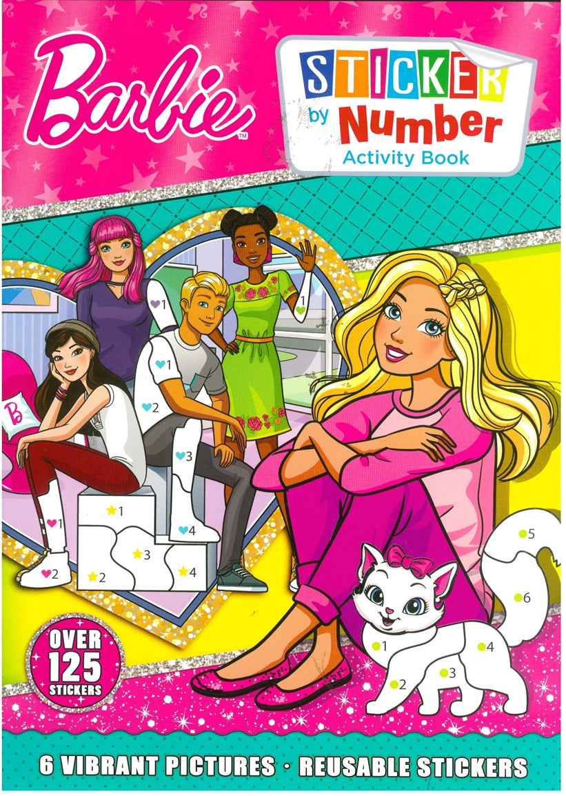 BARBIE STICKER BY NUMBER ACTIVITY BOOK \\\KD33866
