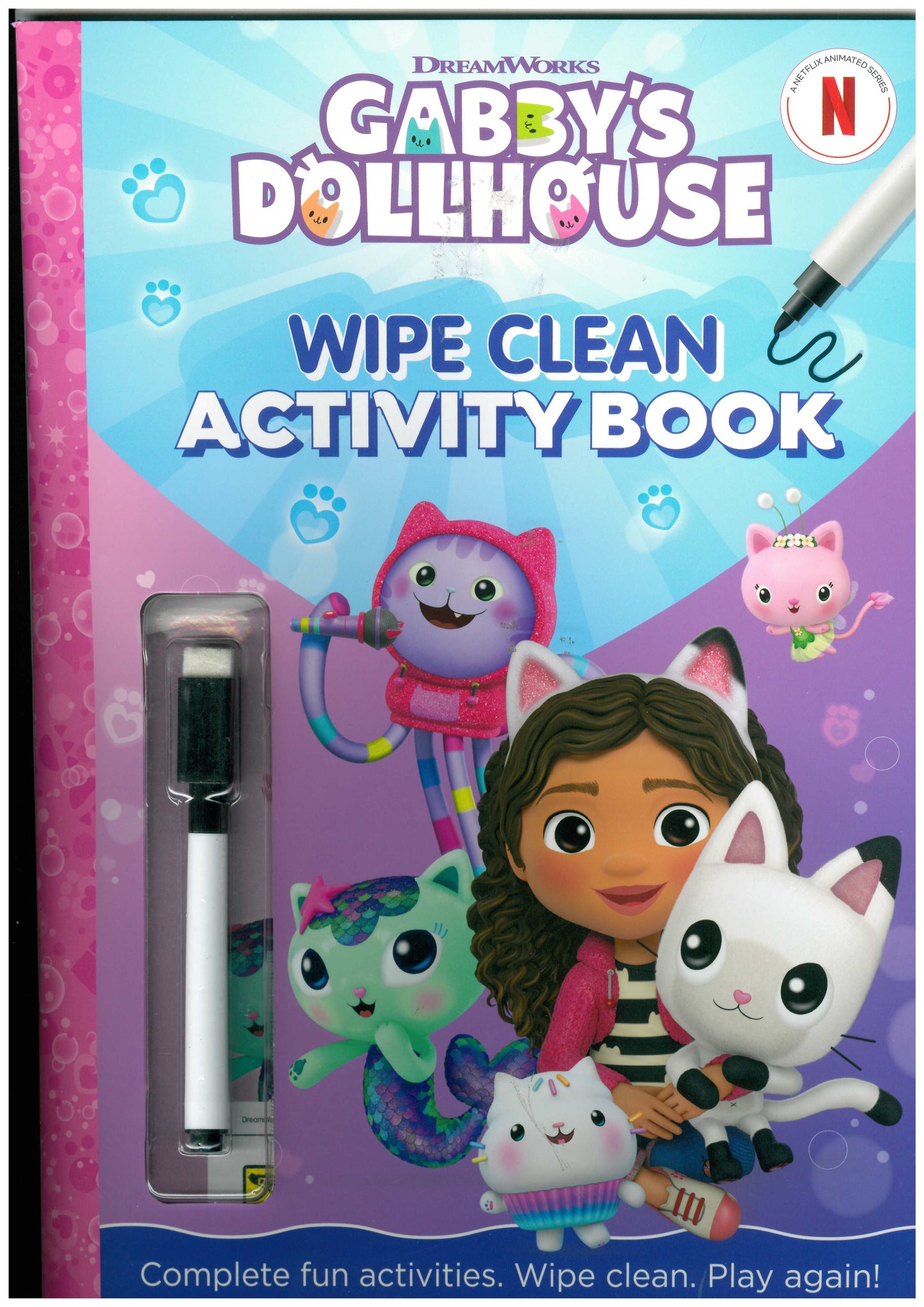 GABBYS DOLLHOUSE WIPE CLEAN ACTIVITY BOOK \\\KD33876