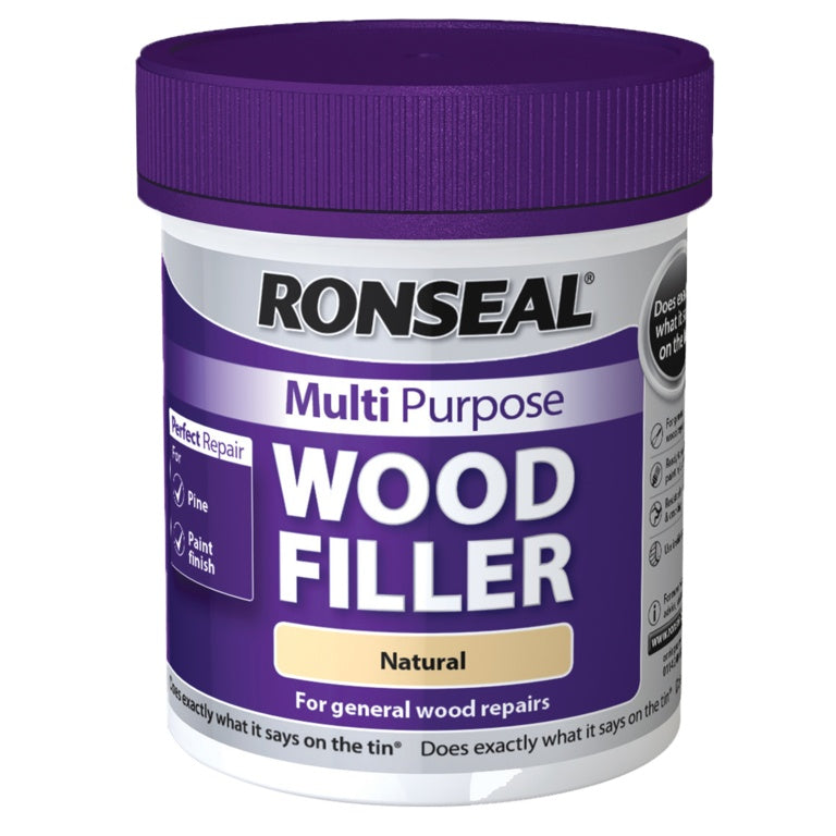 RONSEAL MULTIPURPOSE READY MIXED WOOD FILLER NATURAL 250GM \\\KD33916