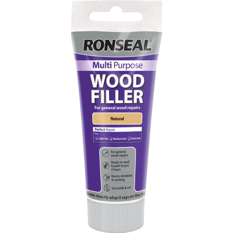 RONSEAL MULTIPURPOSE READY MIXED WOOD FILLER NATURAL 100GM \\\KD33917