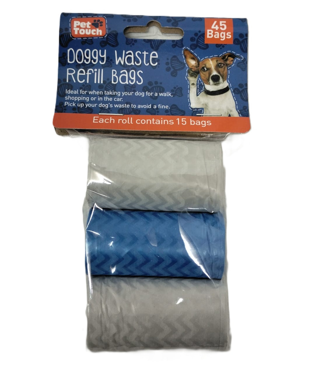 PET TOUCH DOGGY WASTE REFILL BAGS 3/PK \\\KD33928