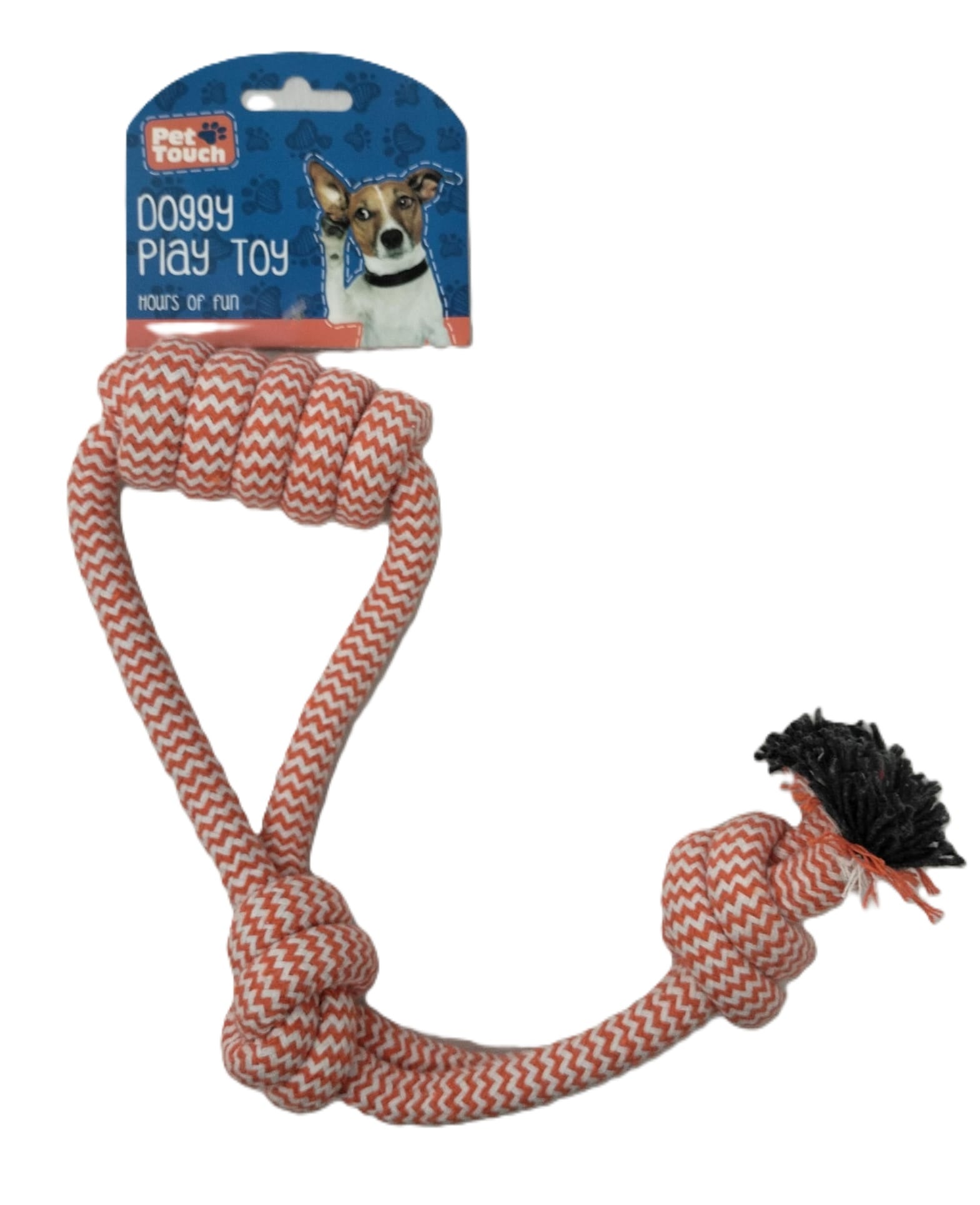 PET TOUCH ASSORTED DOG PLAY ROPE DOG TOY 41 X 13CM \\\KD33929