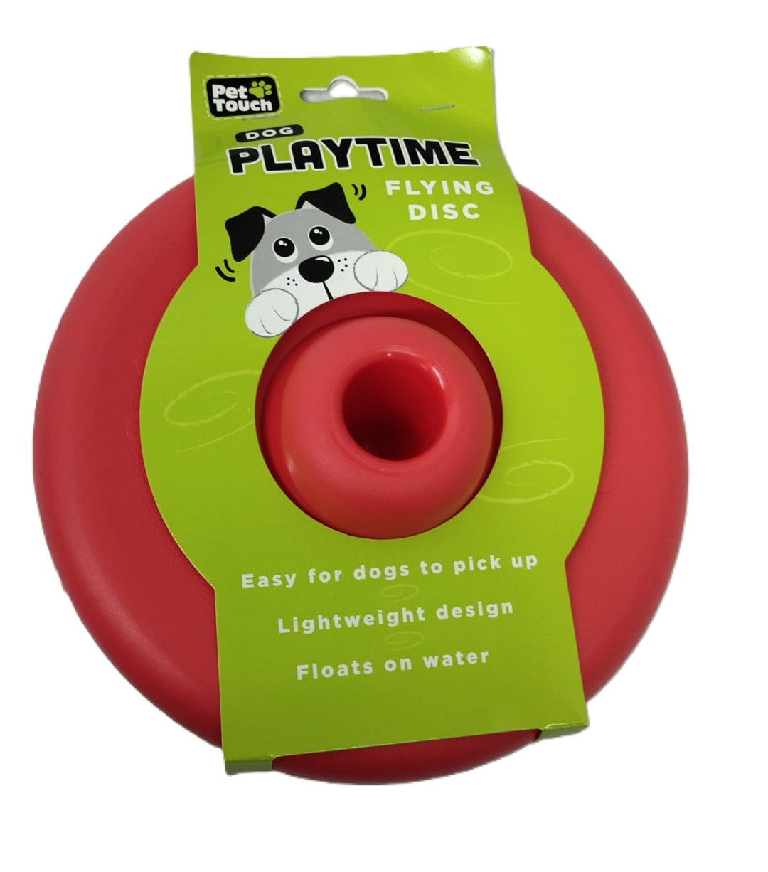 PET TOUCH ASSORTED FLYING DISC DOG TOY \\\KD33930