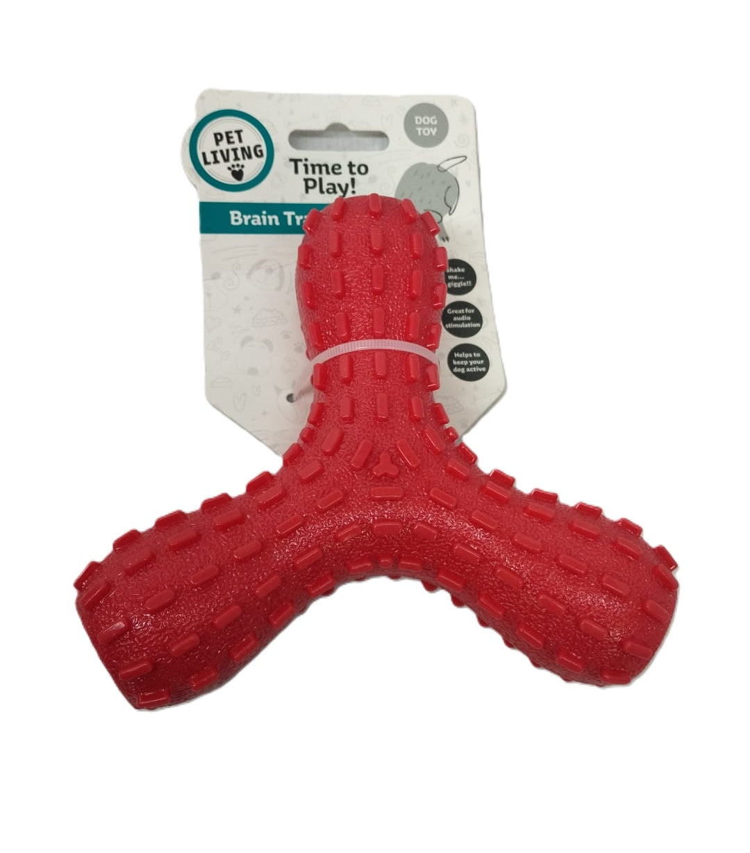 PET LIVING ASSORTED COLOUR 3 WAY GIGGLE DOG TOY \\\KD33939