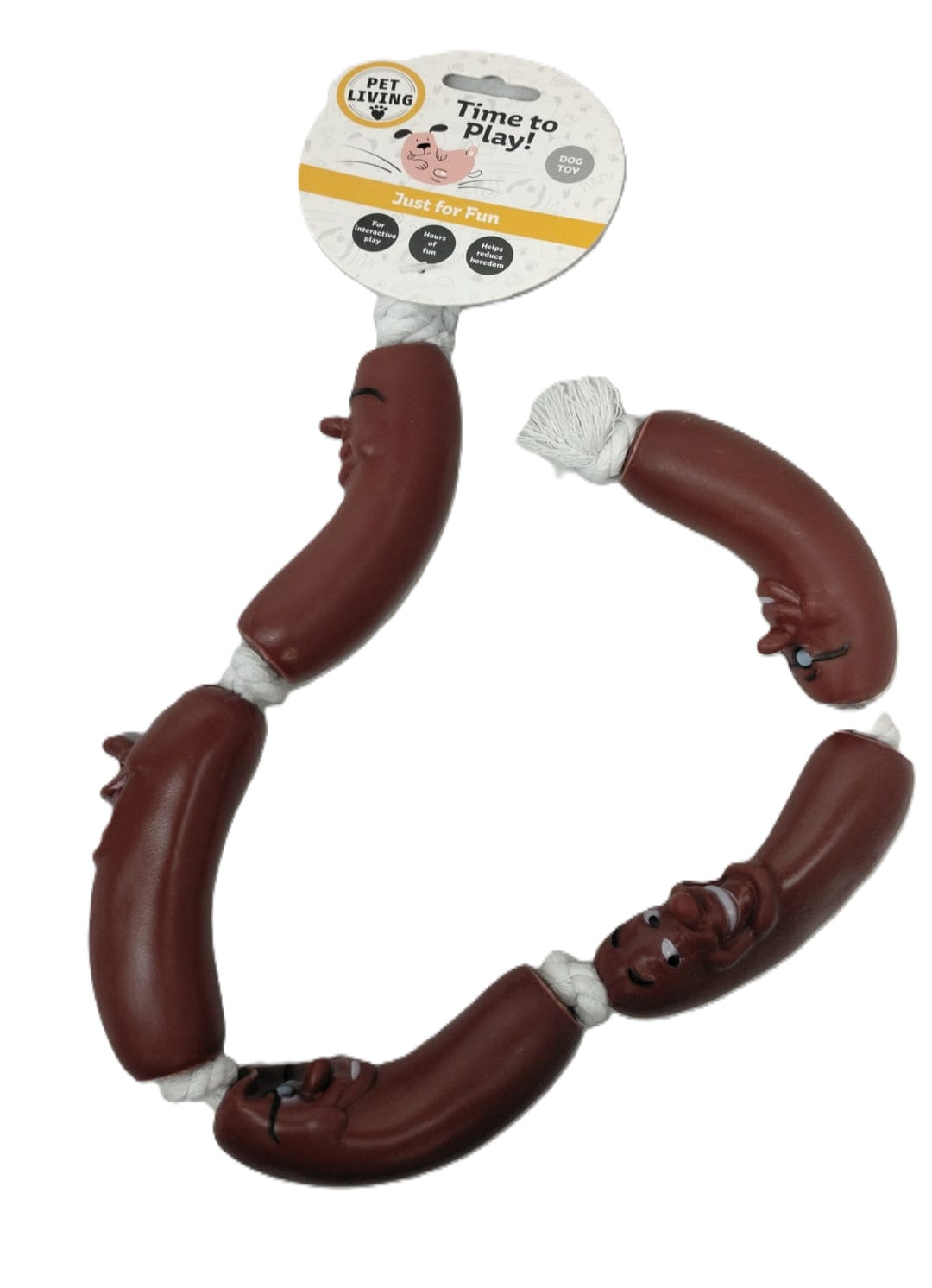 PET LIVING 5 PCS SAUSAGE ON ROPE DOG TOY \\\KD33942