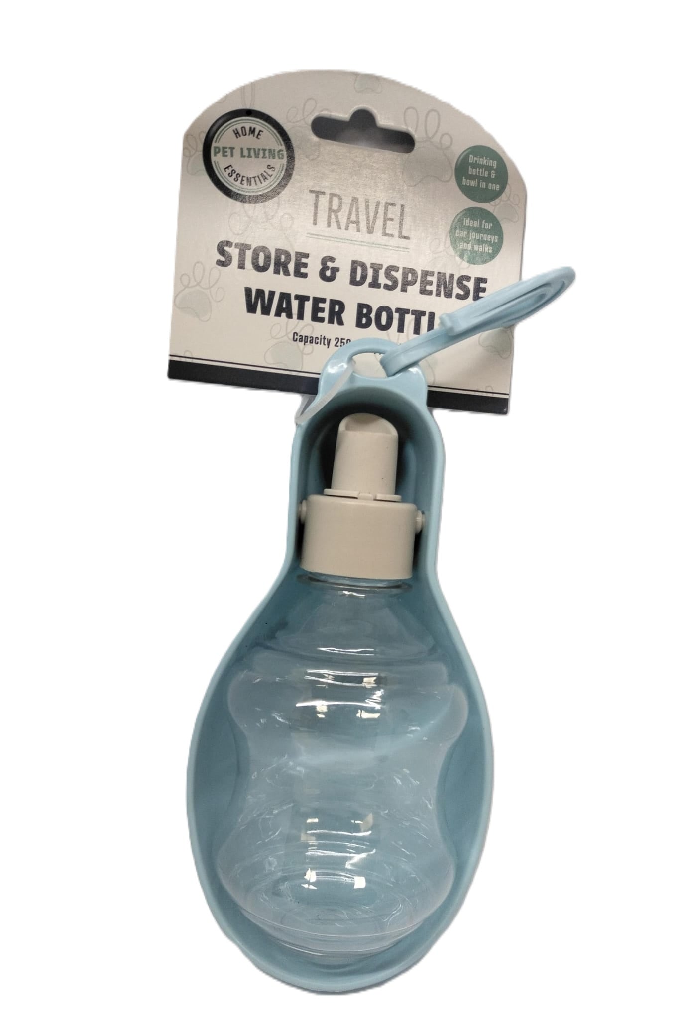 PET LIVING STORE & DISPENSE TRAVEL WATER BOTTLE 250ML \\\KD33944