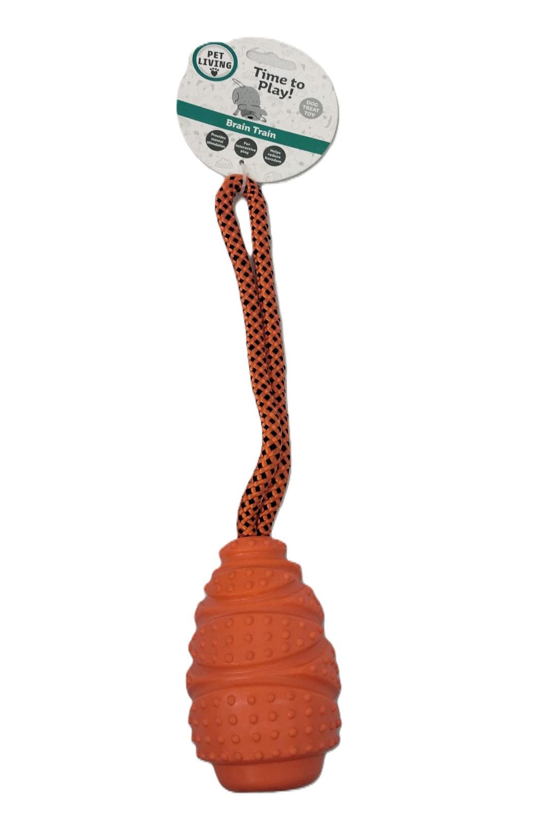 PET LIVING ASSORTED TIME TO PLAY TPR TREAT DOG TOY WITH ROPE -LARGE \\\KD33946