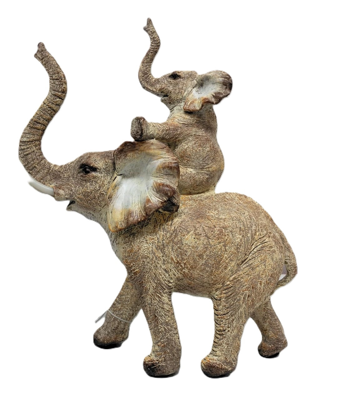 THE LEONARDO COLLECTION ELEPHANT WITH CALF HOME DECOR ORNAMENT 26CM \\\KD33974