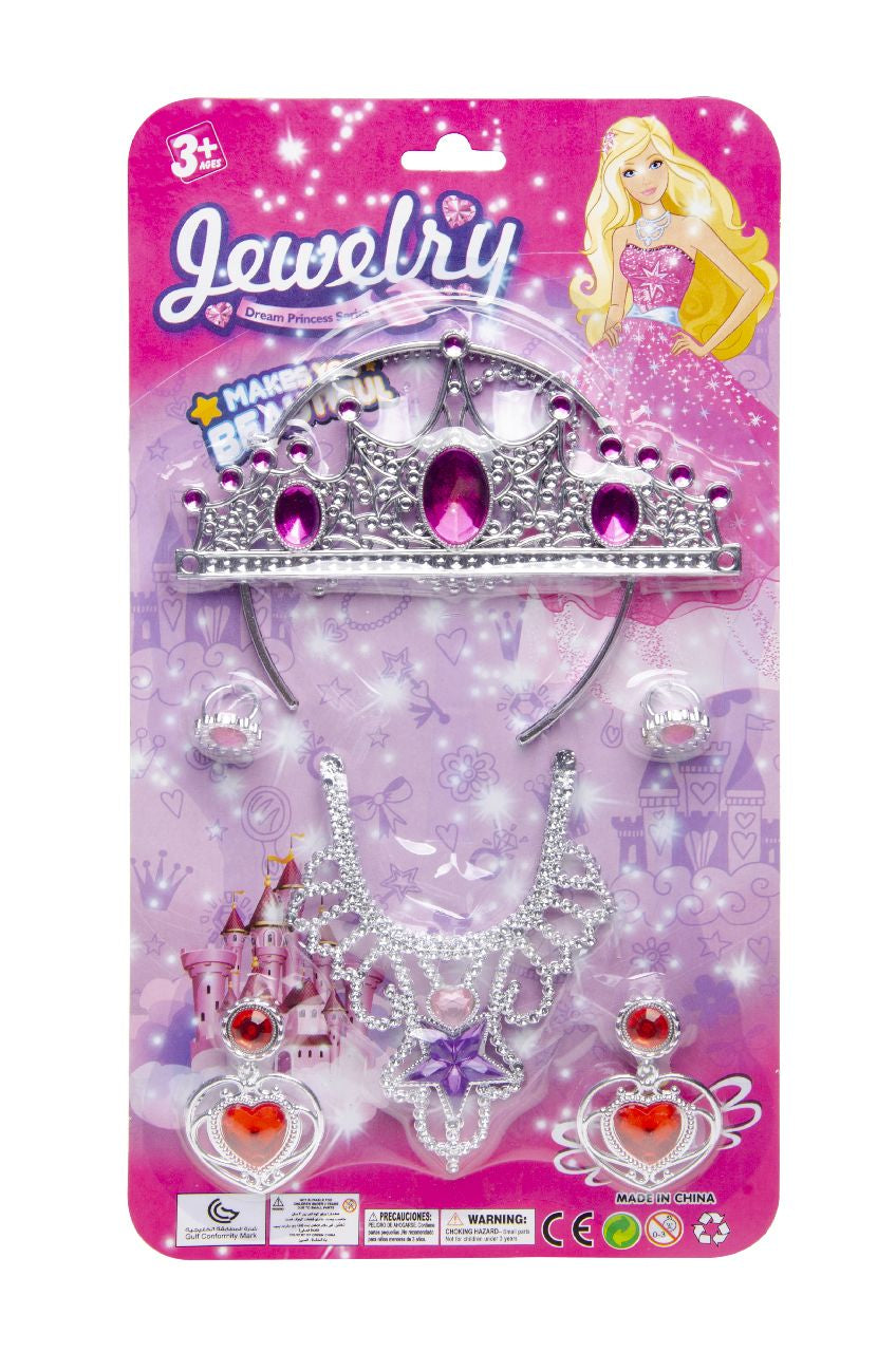 TIARA & NECKLACE PINK BEAUTY SET \\\KD33988