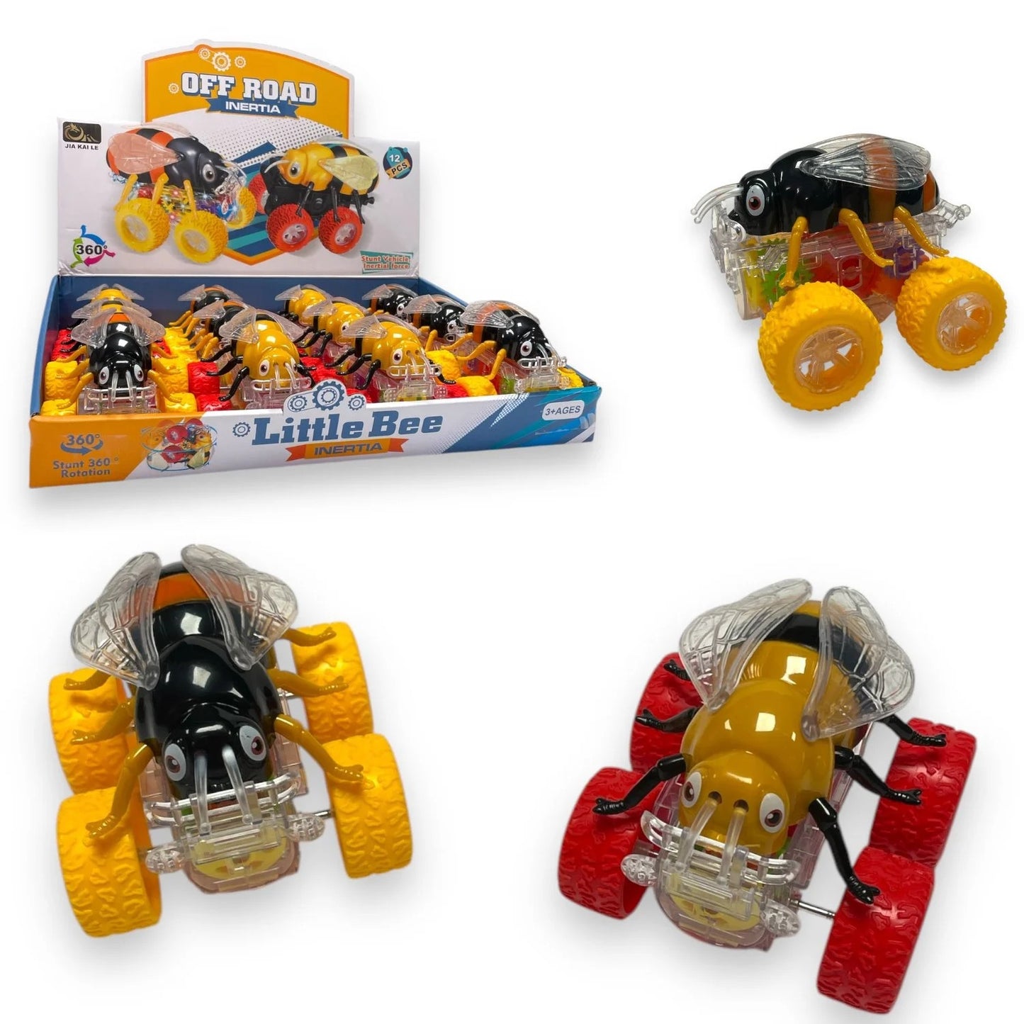 ASSORTED BEE CLOCKWORK FRICTION CAR 10CM \\\KD34015