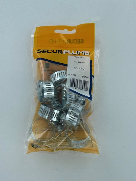 SECURPLUMB SU8941 HOSE CLIP 12 - 20MM 10/PK \\\KD34037