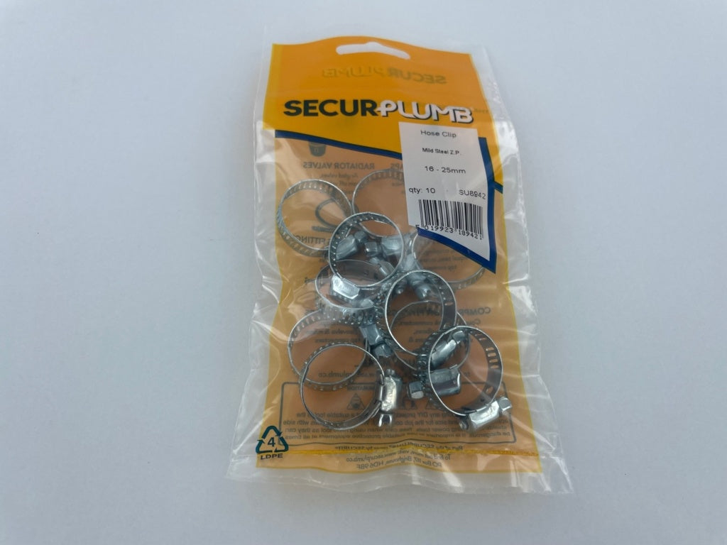 SECURPLUMB SU8942 HOSE CLIP 16 - 25MM 10/PK \\\KD34038