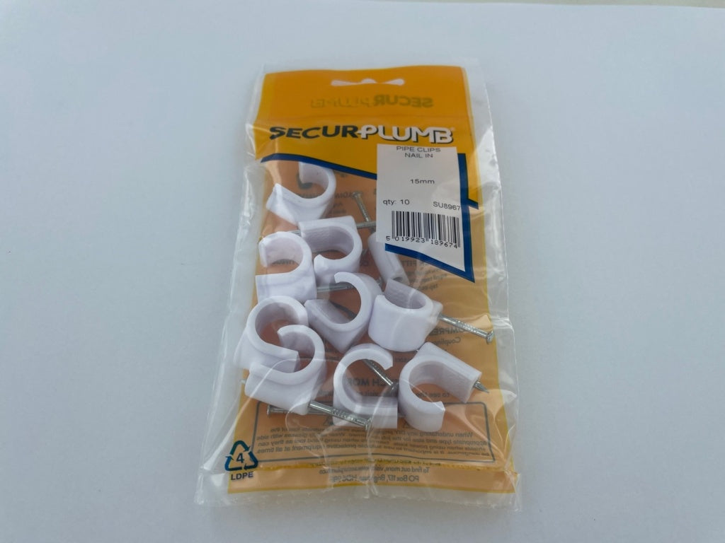 SECURPLUMB SU8967 PIPE CLIPS. NAIL IN 15MM \\\KD34052