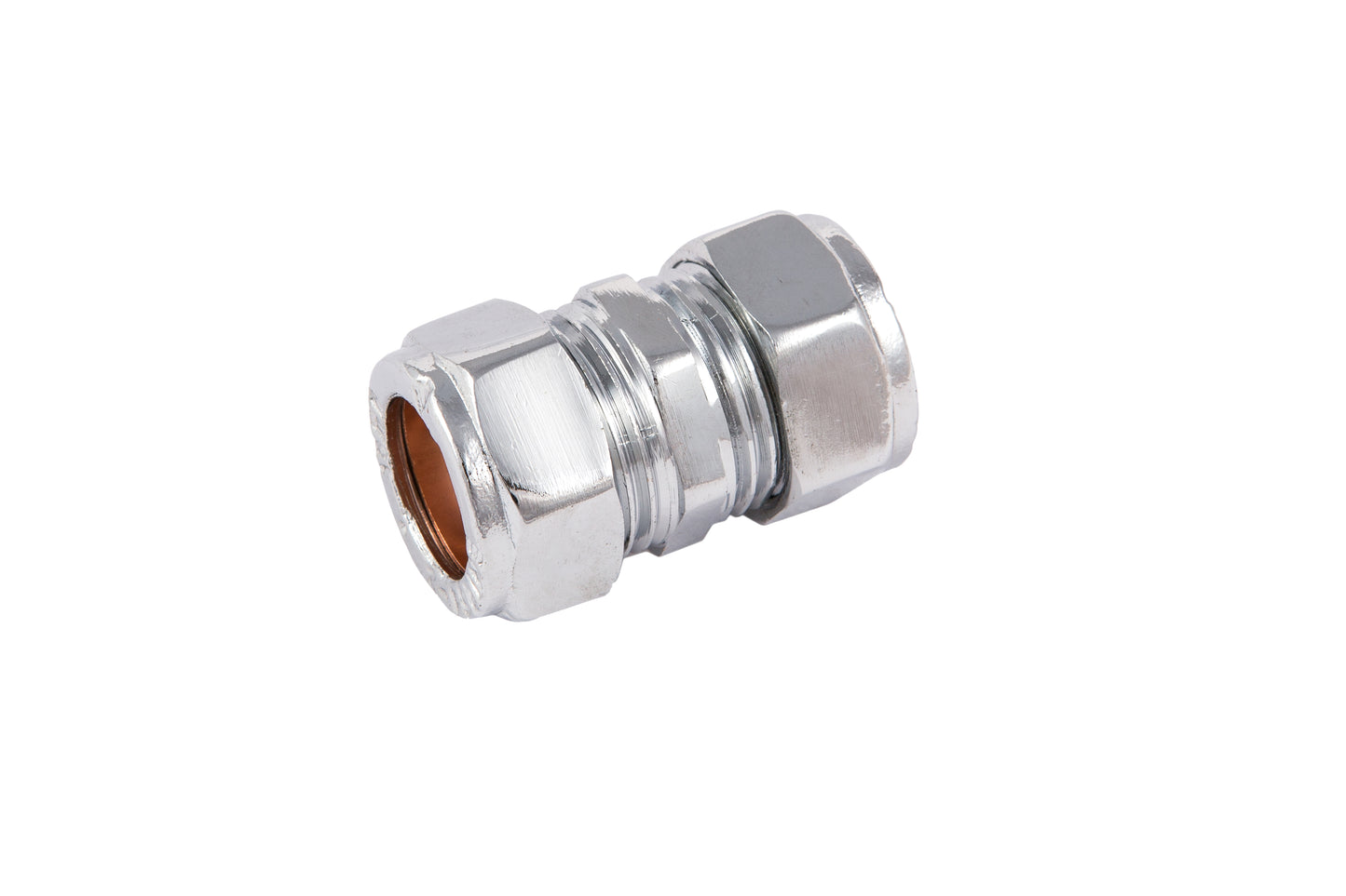 SECURPLUMB SU9652 CHROME COMPRESS STRAIGHT CONNECTOR 15MM X 15MM \\\KD34074