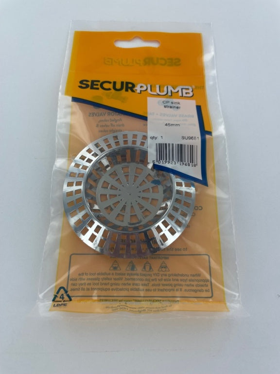 SECURPLUMB SU9681 CP SINK STRAINER 45MM. SU9681 \\\KD34089
