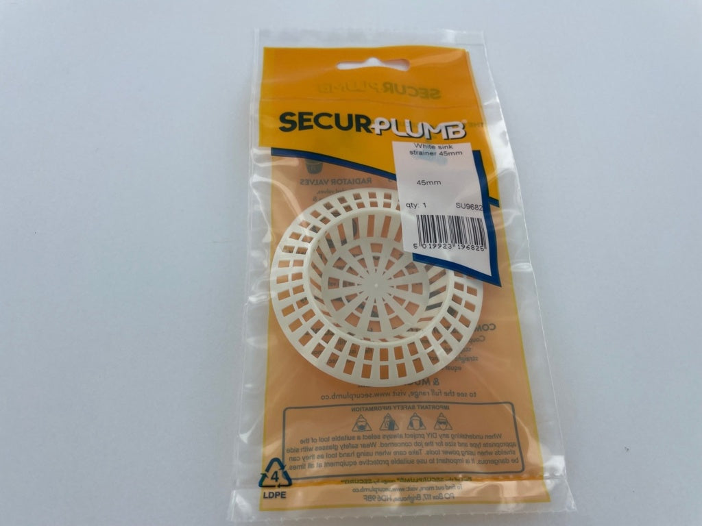 SECURPLUMB SU9682 WHITE SINK STRAINER 45MM \\\KD34090