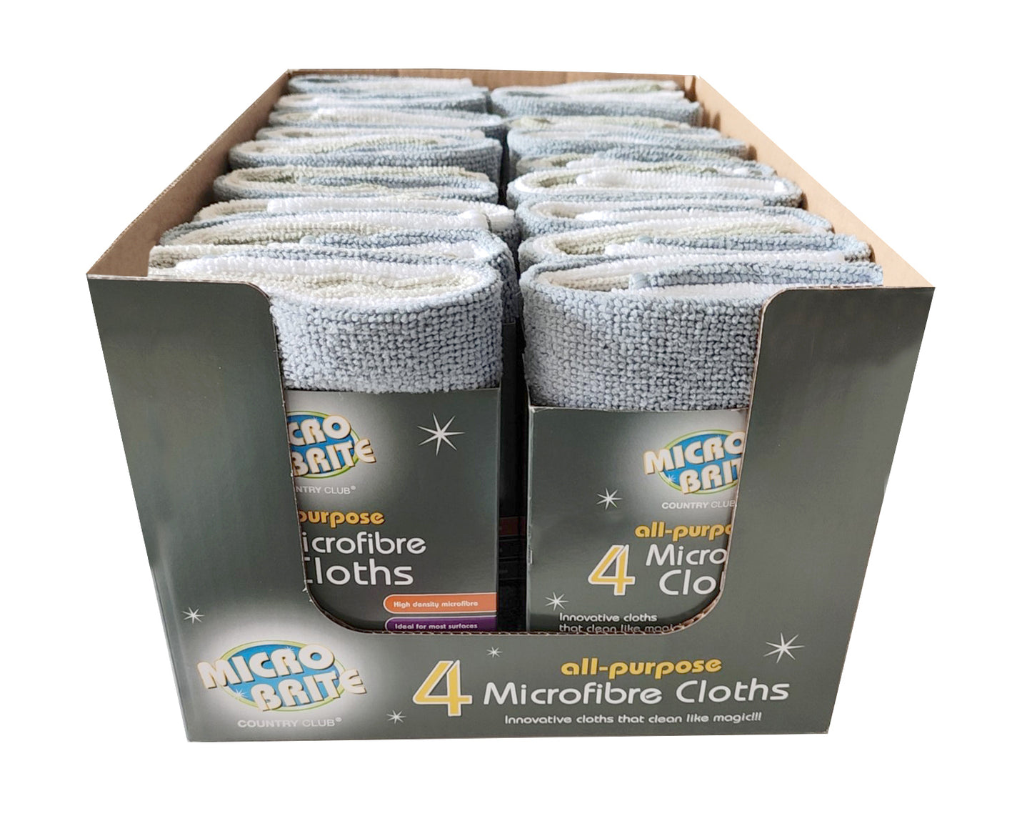 MICRO BRITE ALL PURPOSE MICROFIBRE CLOTHS 4/PK \\\KD34288