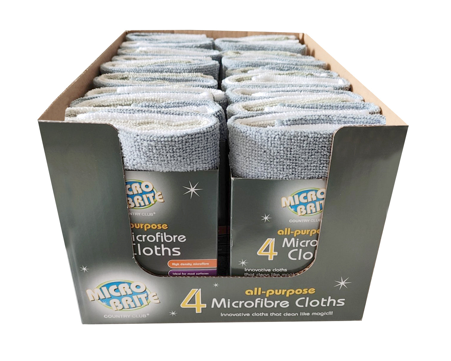 MICRO BRITE ALL PURPOSE MICROFIBRE CLOTHS 4/PK \\\KD34288