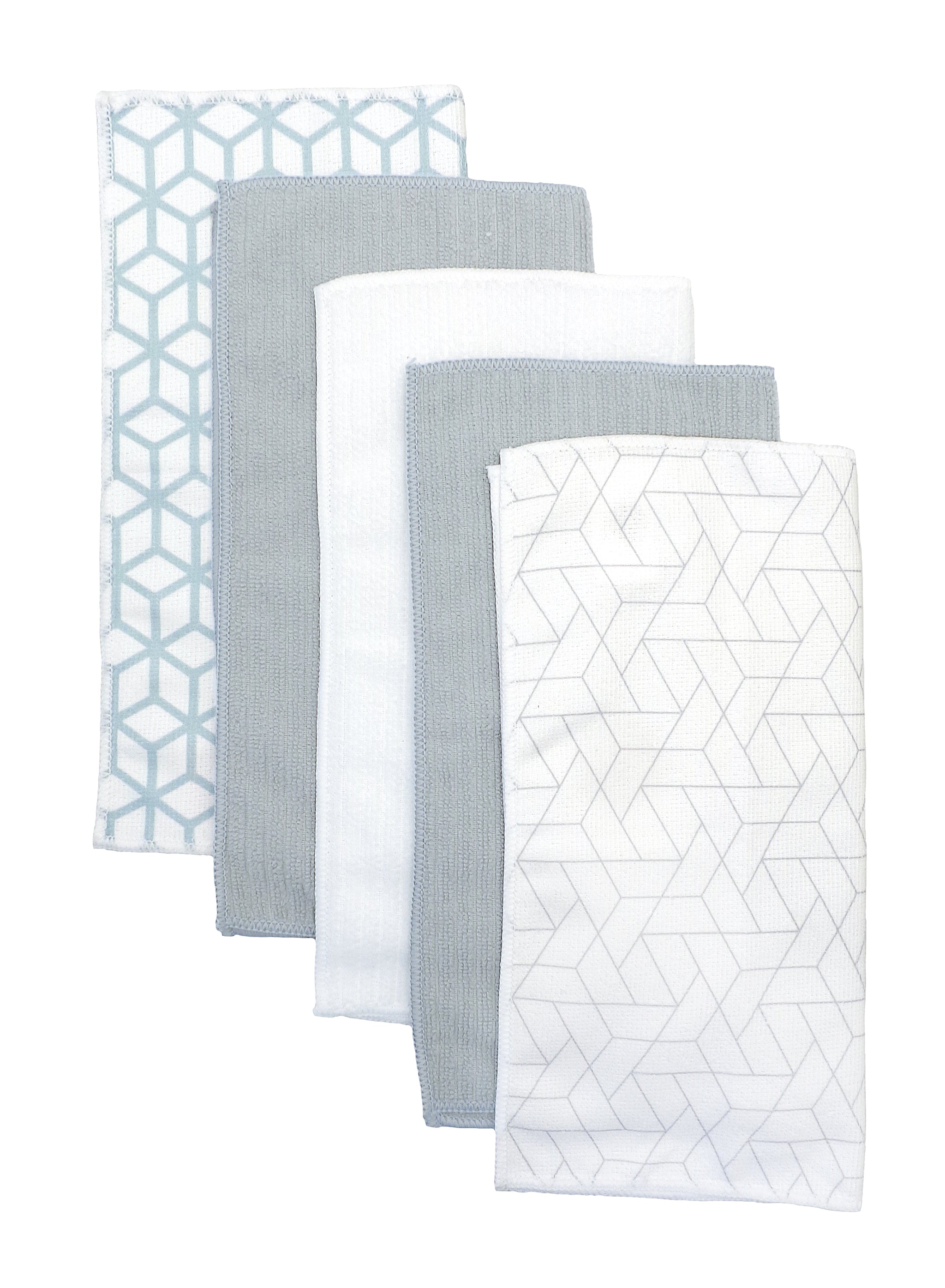 MICRO BRITE ALL PURPOSE MICROFIBRE CLEANING CLOTHS 5/PK \\\KD34293
