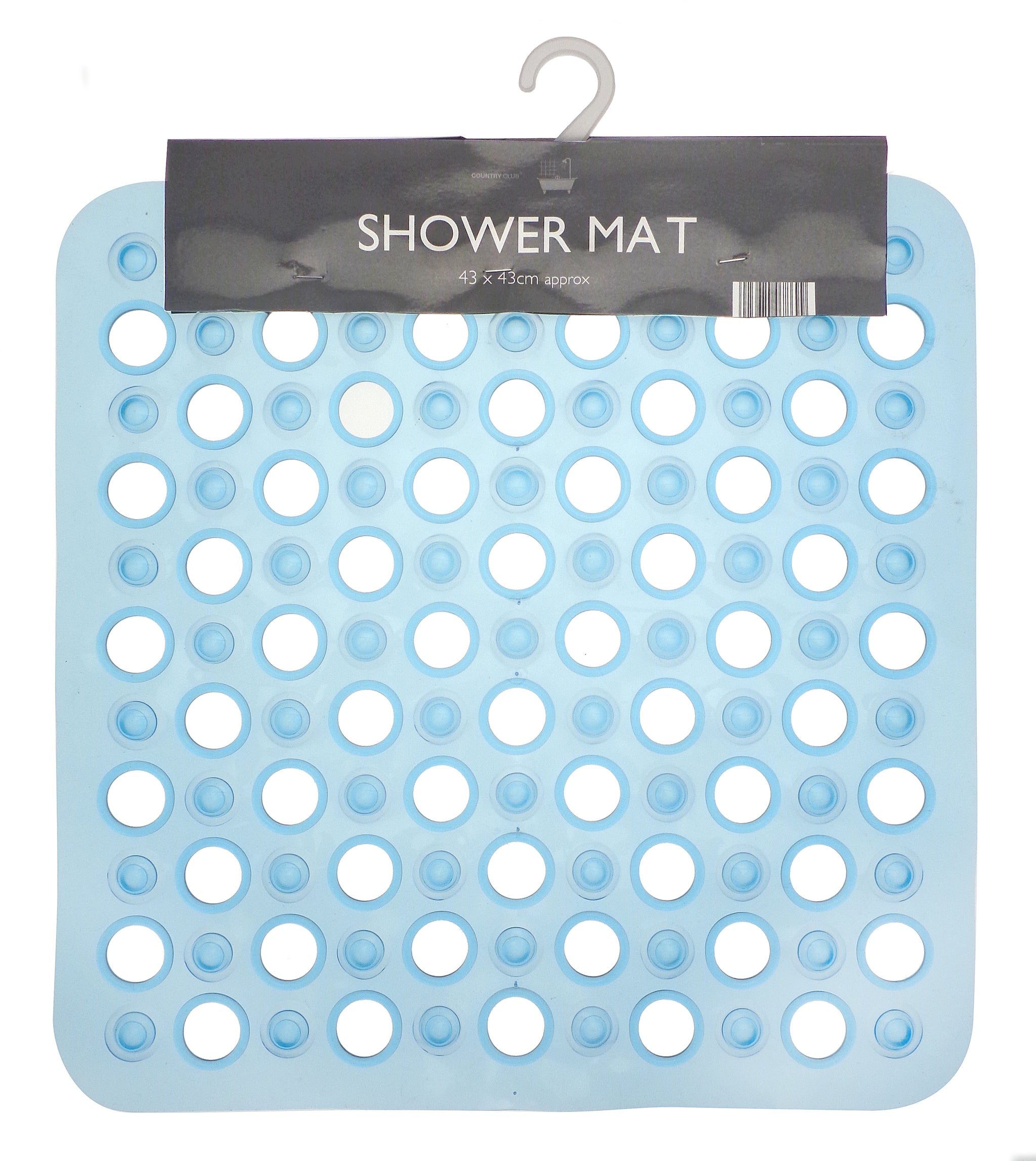 COUNTRY CLUB ASSORTED PVC SHOWER MAT 43 X 43CM \\\KD34302