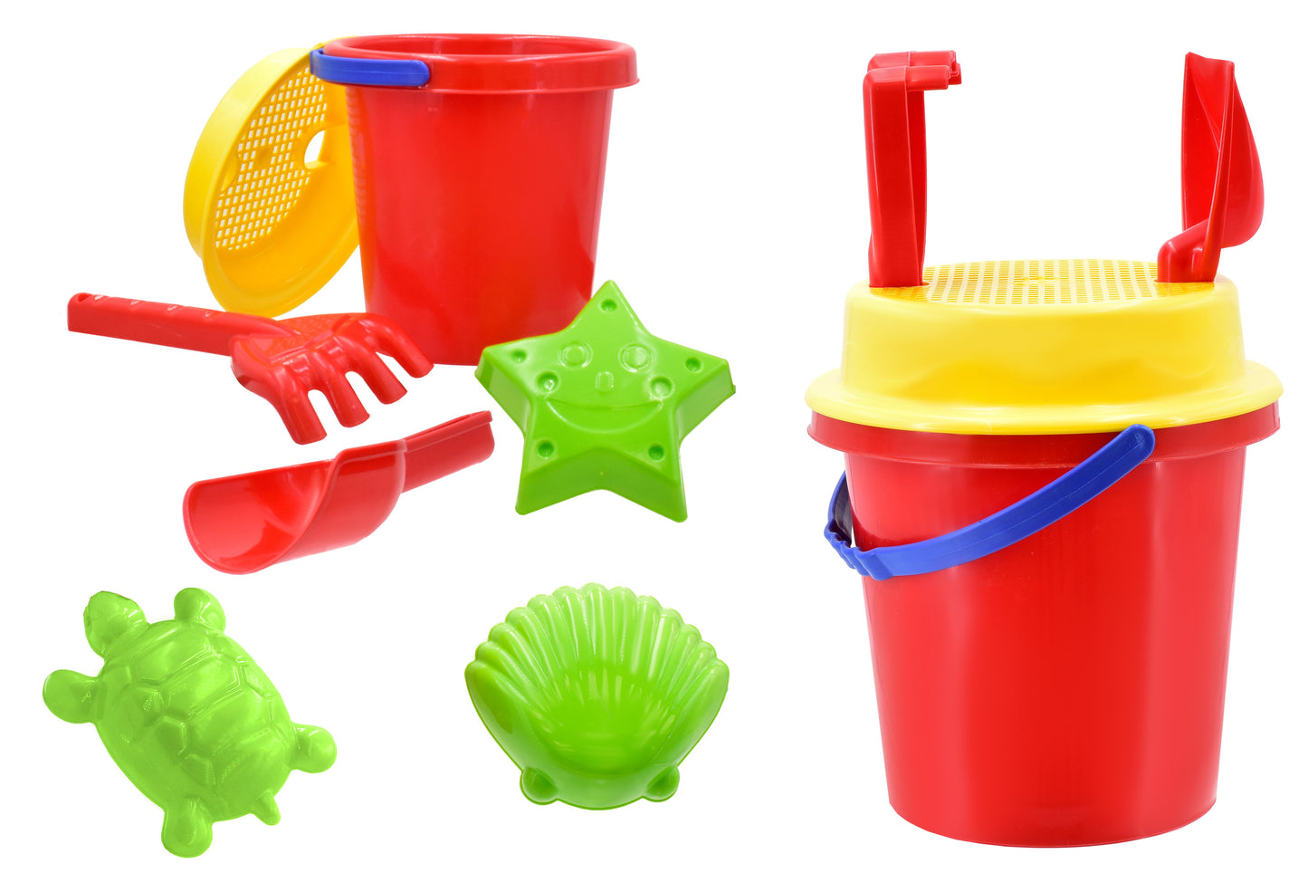 NALU PLAIN COLOUR LARGE BEACH BUCKET SET 16CM \\\KD34379