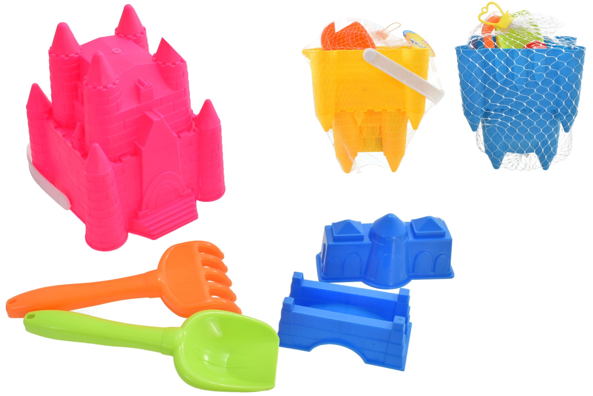 NALU 5 PCS PRINCESS CASTLE BEACH BUCKET SET 17 CM \\\KD34381