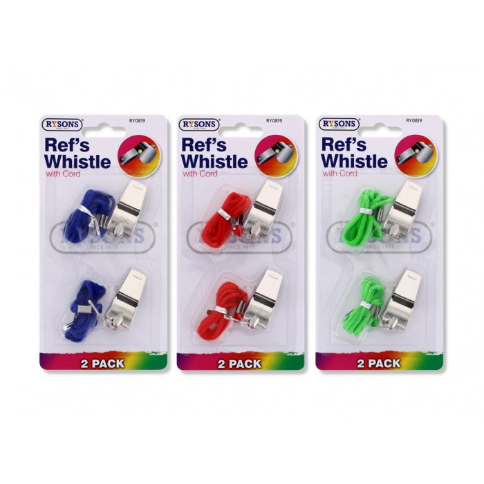 RYSONS REF'S WHISTLE WITH CORD 2/PK \\\KD34452