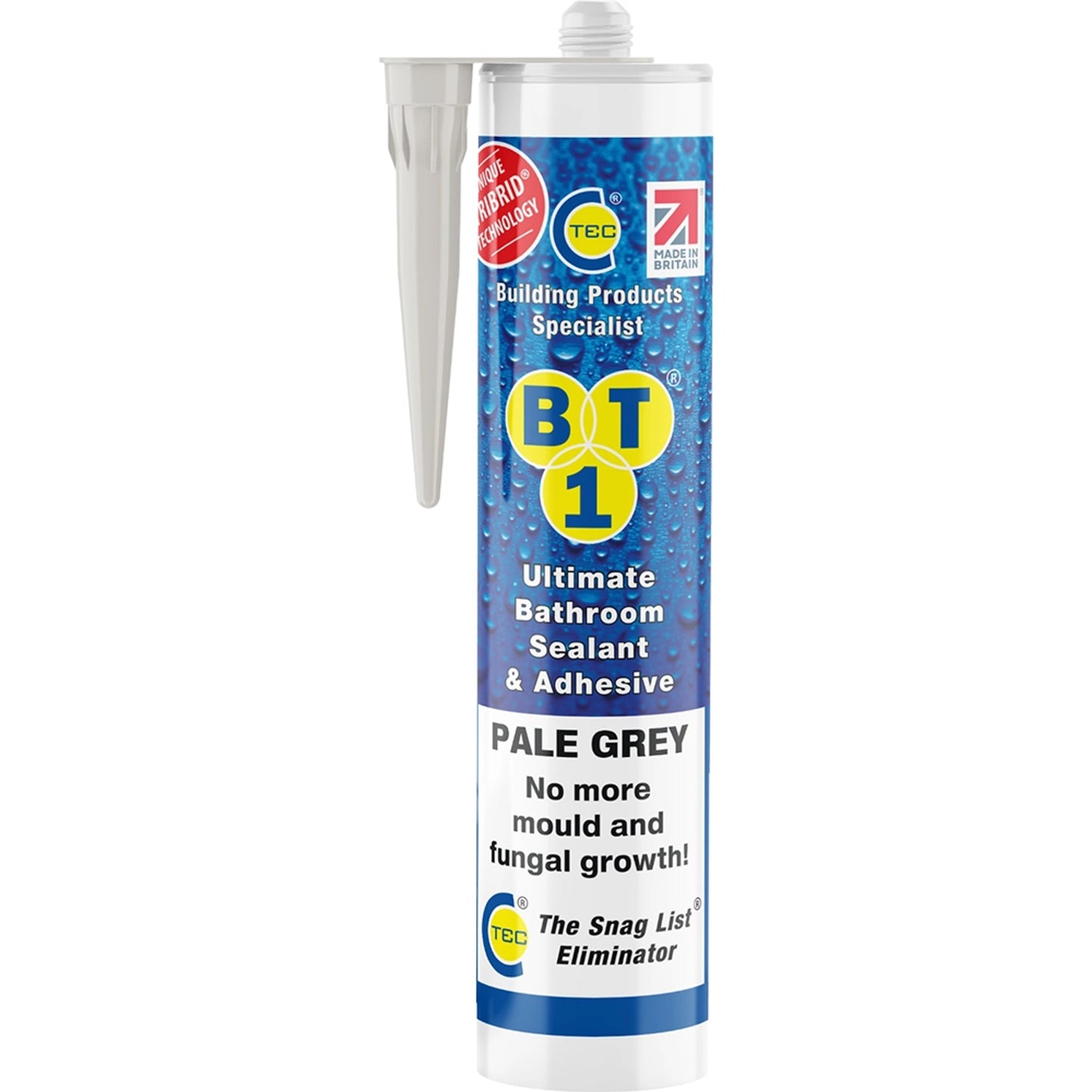 BT1 ULTIMATE BATHROOM SEALANT & ADHESIVE 290ML - PALE GREY. CT535107 \\\KD34476
