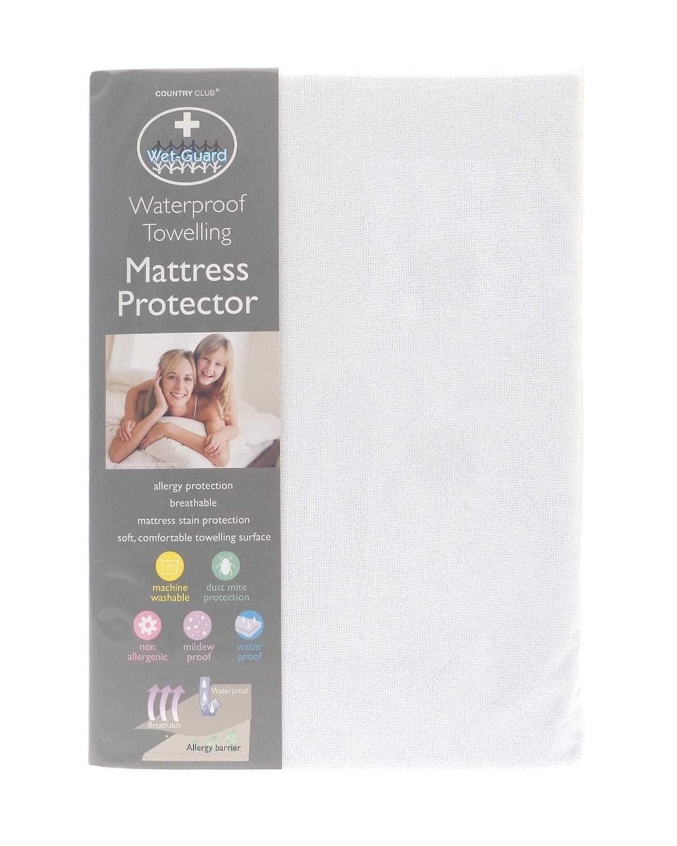 COUNTRY CLUB WATERPROOF DOUBLE MATTRESS PROTECTOR 137 X 190CM. MPD227769 \\\KD34529