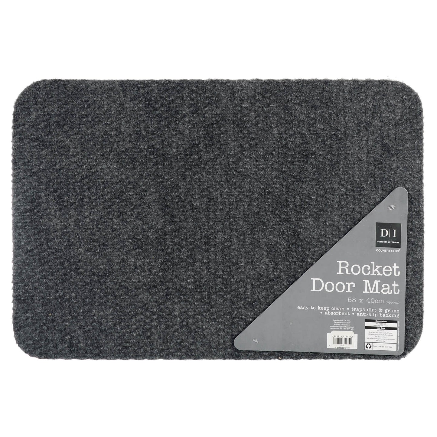 COUNTRY CLUB ROCKET DOOR MAT 58 X 40CM. RUG238468 \\\KD34530