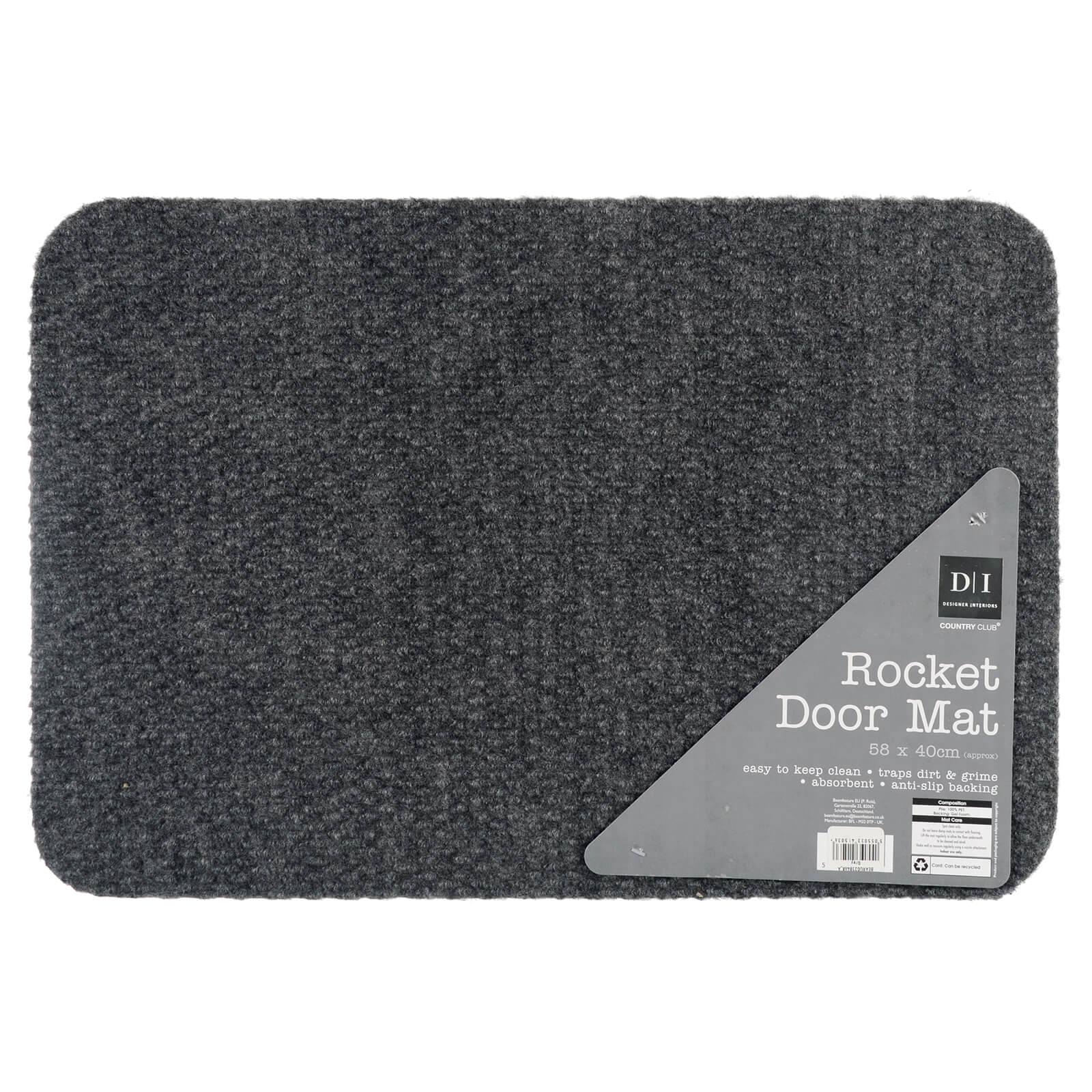 COUNTRY CLUB ROCKET DOOR MAT 58 X 40CM. RUG238468 \\\KD34530