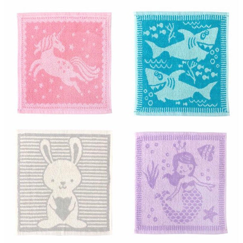 COUNTRY CLUB ASSORTED COLOUR JACQUARD KIDS FACE CLOTH 30 X 30CM 12/PK. JTF164347 \\\KD34538
