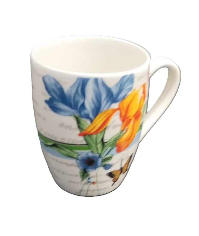 ASSORTED FLOWER DESIGN CERAMIC MUG 11CM X 9CM. DK092 \\\KD34568