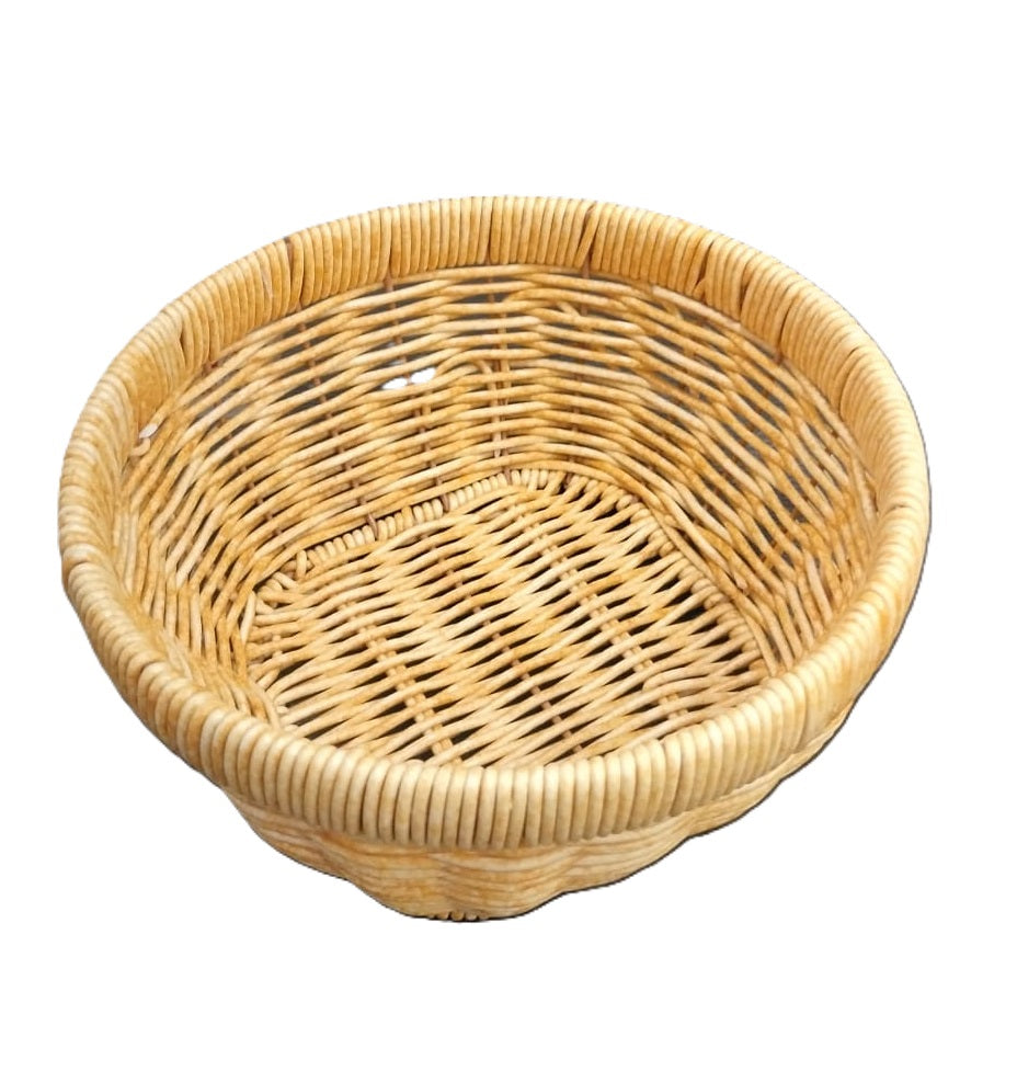 ROUND WOOVEN WICKER BREAD BASKET 23CM. TS62944 \\\KD34591