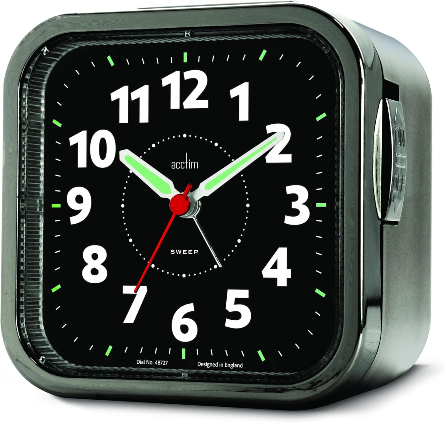 ACCTIM OTIS SWEEP BELL ALARM CLOCK - TITANIUM. AC16497 \\\KD34627