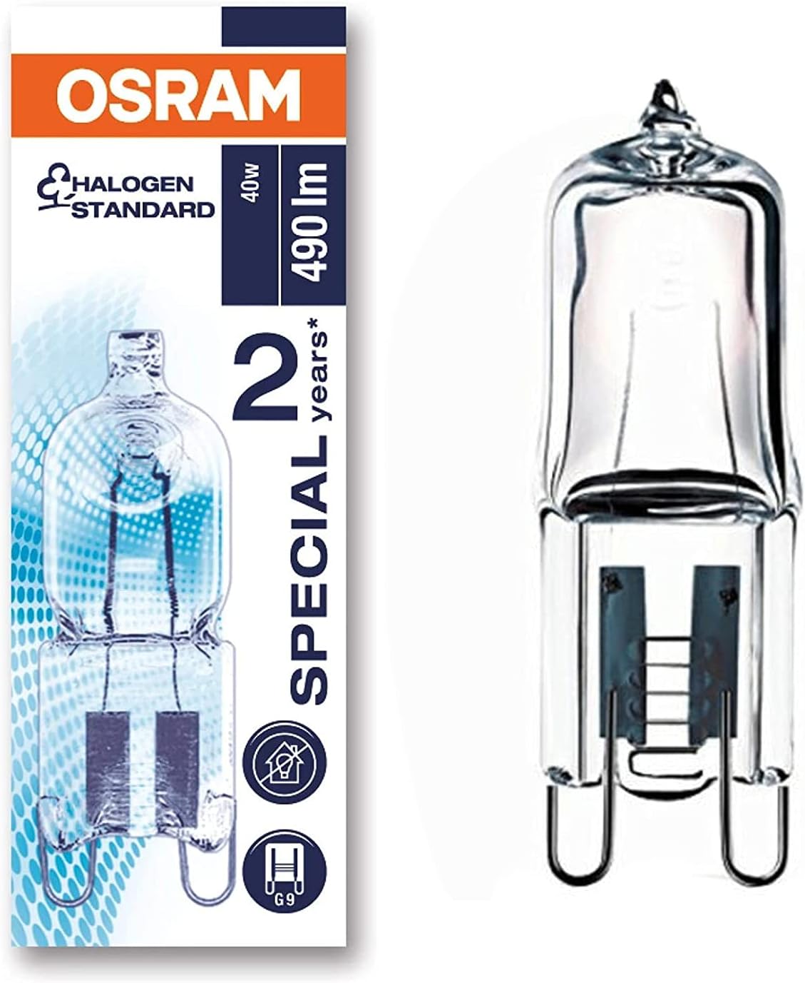 OSRAM G9 40W CLEAR CAPSULE HALOGEN BULBS. 791852 \\\KD34655