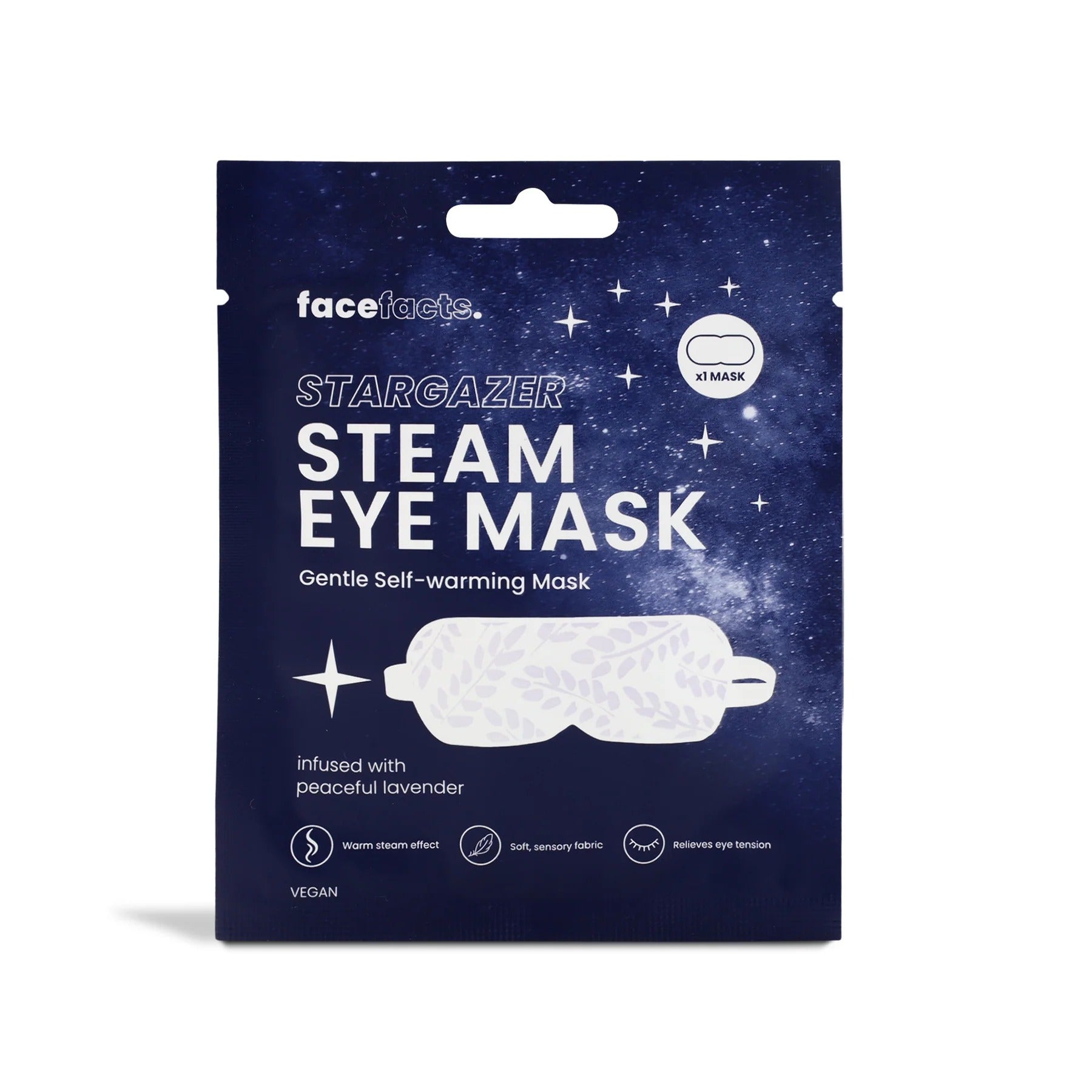 FACE FACTS STARGAZER GENTLE SELF-WARMING STEAM EYE MASK. 43344-150 \\\KD34667