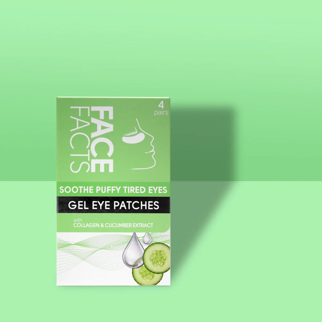 FACE FACTS SOOTHE PUFFY TIRED EYES GEL EYE PATCHES - COLLAGEN & CUCUMBER. 82138-150 \\\KD34671