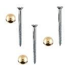 STAR PACK 72046 MIRROR SCREW WITH BRASS DOME 38MM. 72046 \\\KD34712