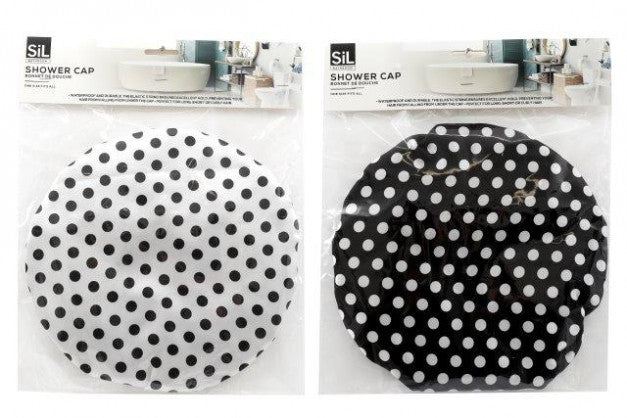 SIL ASSORTED POLKA DOT SHOWER CAP. BM0252 \\\KD34745
