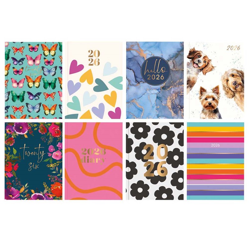 TALLON ASSORTED DESIGN WEEK TO VIEW DIARY 2026. TA0348 \\\KD34788