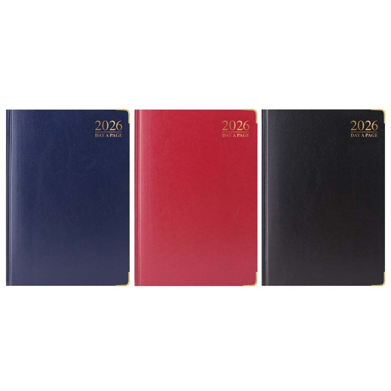 TALLON A4 DAY A PAGE PADDED GILT-EDGE DIARY 2026. TA3588 \\\KD34797